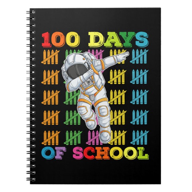 Carnet 100 Jours D'Enseignant D'Astronaut Scolaire (Devant)
