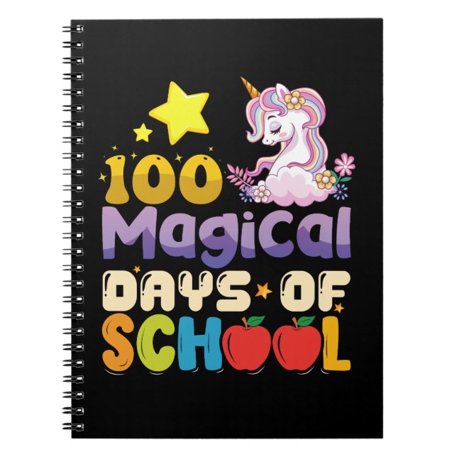 Carnet 100 Jours Magiques De Classe Professeur Licorne (Devant)