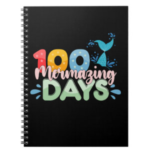 Carnet 100 jours mermorables 100e jour d'école sirène