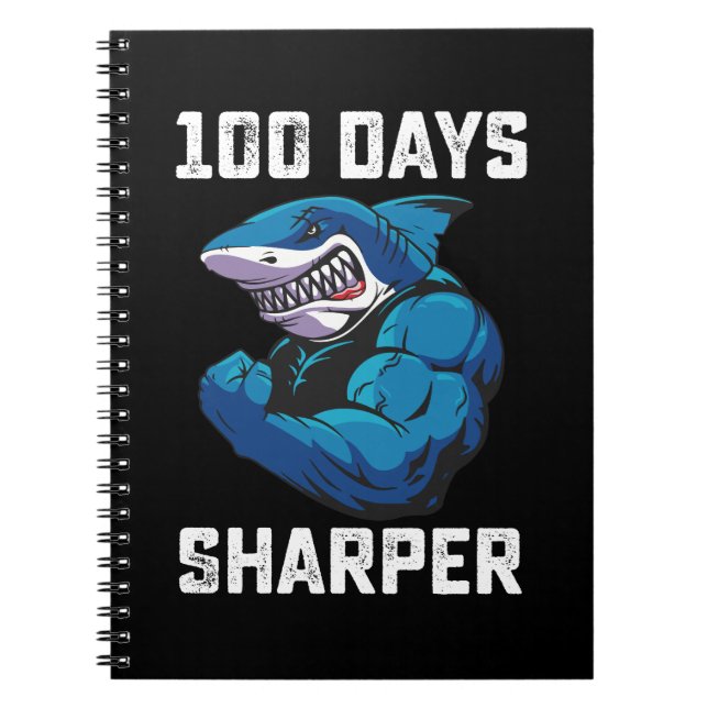 Carnet 100 Jours Sharper Shark 100ème Jour De L'École Gym (Devant)