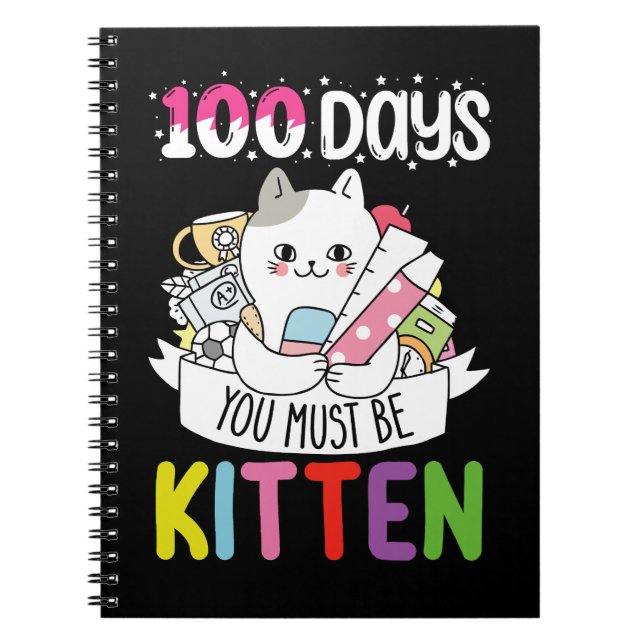 Carnet 100 jours, vous devez être un chaton de l'école (Devant)