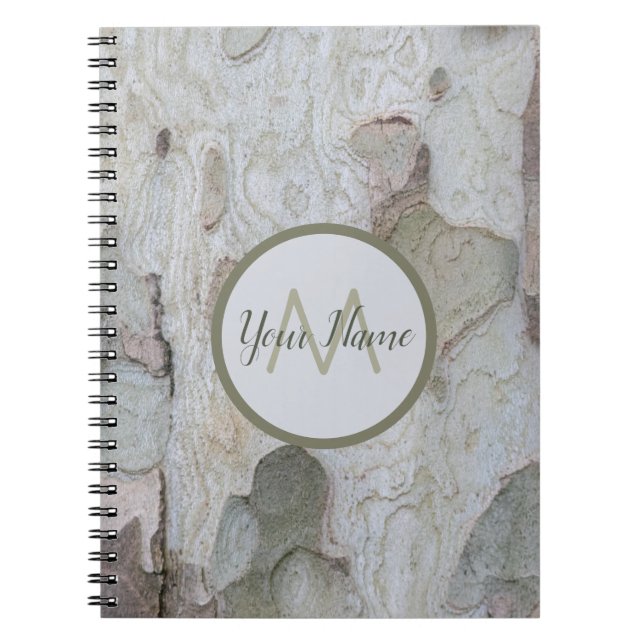 Carnet 100% monogramme naturel avec votre nom! (Devant)