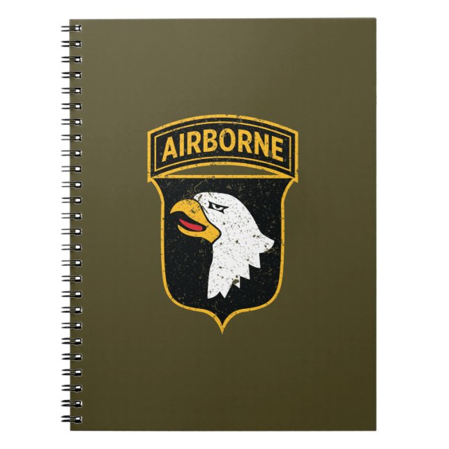 Carnet 101e division aéroportée "Hurlant Eagles" Grunge (Devant)