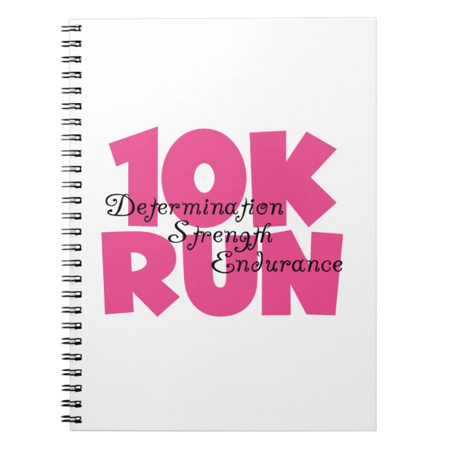Carnet 10K Run Sport Rose (Devant)