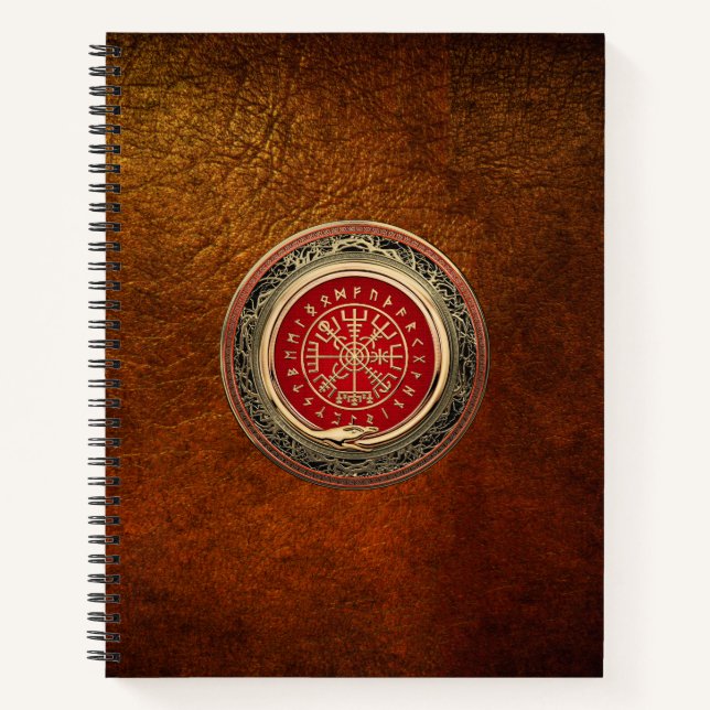 Carnet [110] Vegvisir - Viking Gold Magic Runic Compass (Devant)