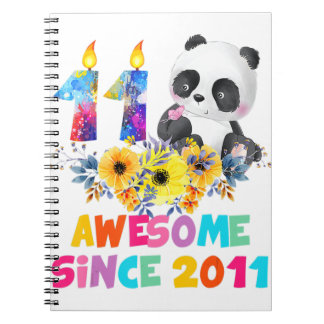 Carnet 11 Ans Awesome 2011 11e Anniversaire Filles Pand