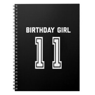 Carnet 11e anniversaire maillot cadeau 11 ans fille