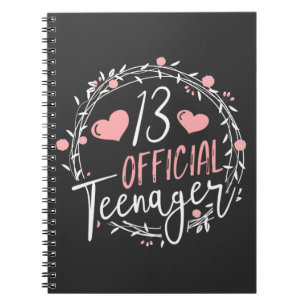 Carnet 13e anniversaire Adolescente officielle 13 ans