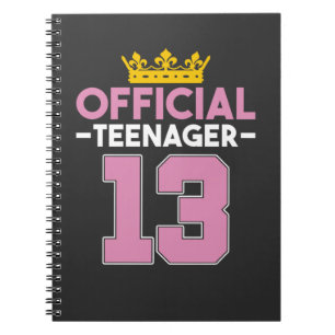 Carnet 13e anniversaire fille princesse officielle adoles