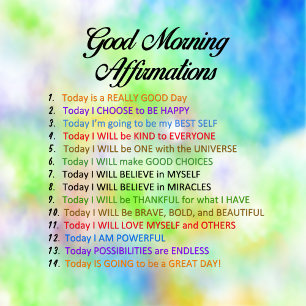 Carnet 14 Affirmations du bon matin