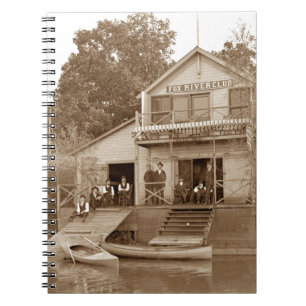 Carnet 1880's Men Club Fox River Club Fishing Elgin