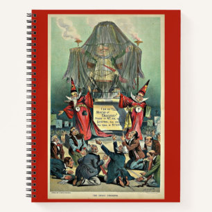 Carnet 1896 Caricature de Punch "The Great Unknown"