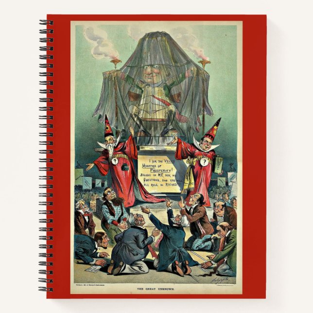 Carnet 1896 Caricature de Punch "The Great Unknown" (Devant)