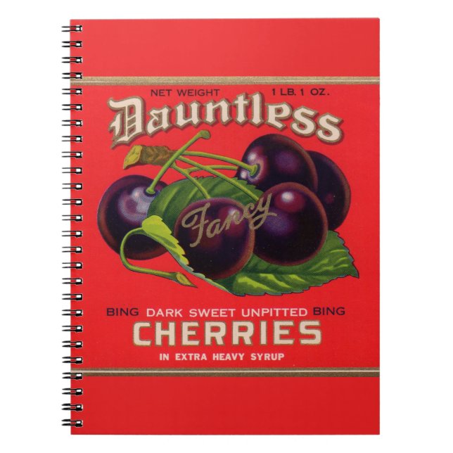 Carnet 1930s Cerises innombrables dans le sirop lourd peu (Devant)