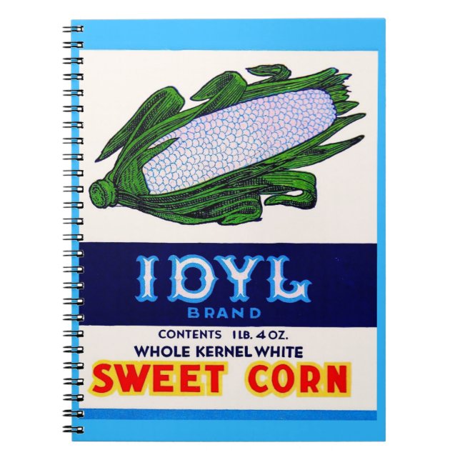 Carnet 1930s Idyl Sweet Corn label print (Devant)