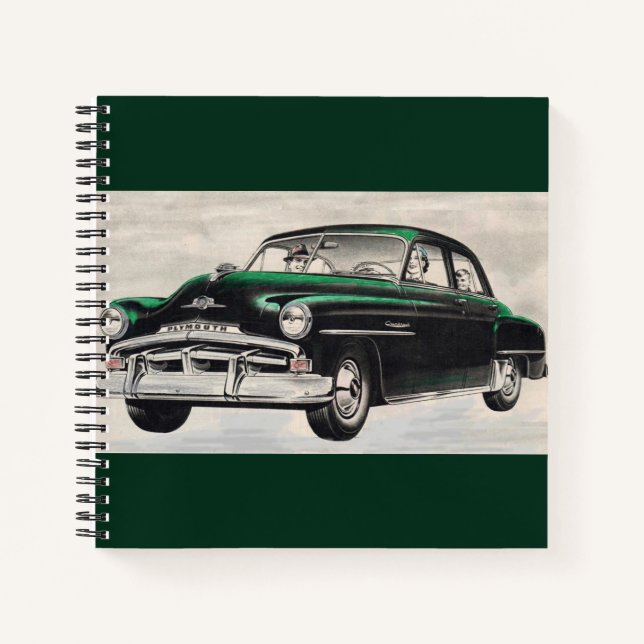 Carnet 1951 Plymouth Cranbrook vert (Devant)