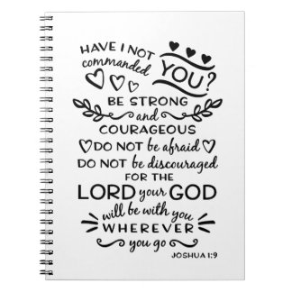 Carnet 1:9 de Joshua de vers de bible
