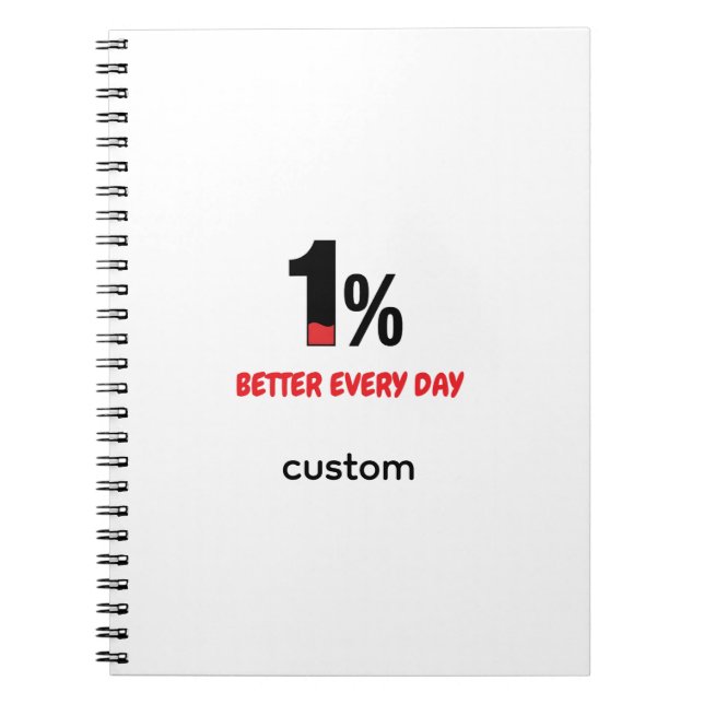 Carnet 1 % mieux chaque jour – Motivation de progrès quot (Devant)