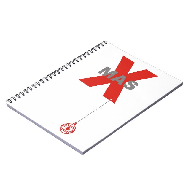 Carnet 1 Noël avec ornement d'arbre de Noël (Côté gauche)