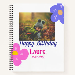 Carnet 1er anniversaire bébé enfants ajouter nom date ajo