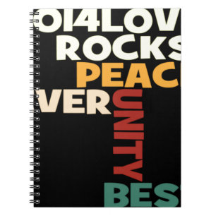 Carnet 2014 Love Rocks Peace Art Imprimer