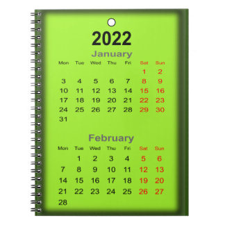 Carnet 2022 Calendar Janvier Février