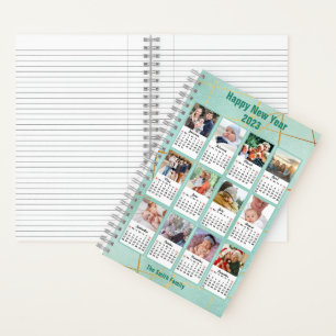Carnet 2023 Mint Gold Modern Family 12 Calendrier photo