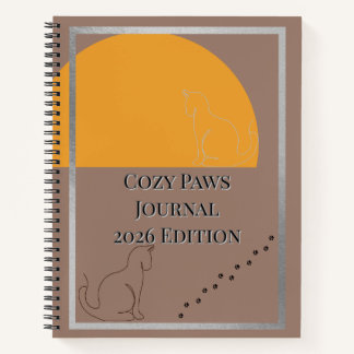 Carnet 2026 Cozy Paws New Year Spiral Notebook