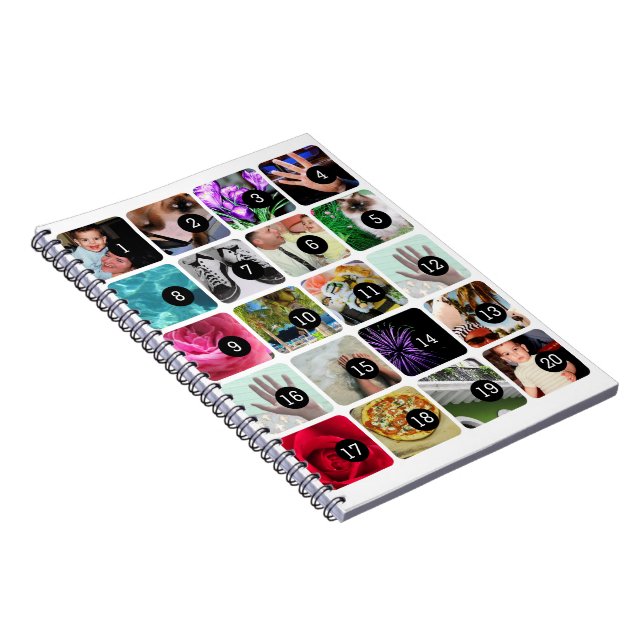 Carnet 20 images font votre couverture de photo de style (Côté Droit)