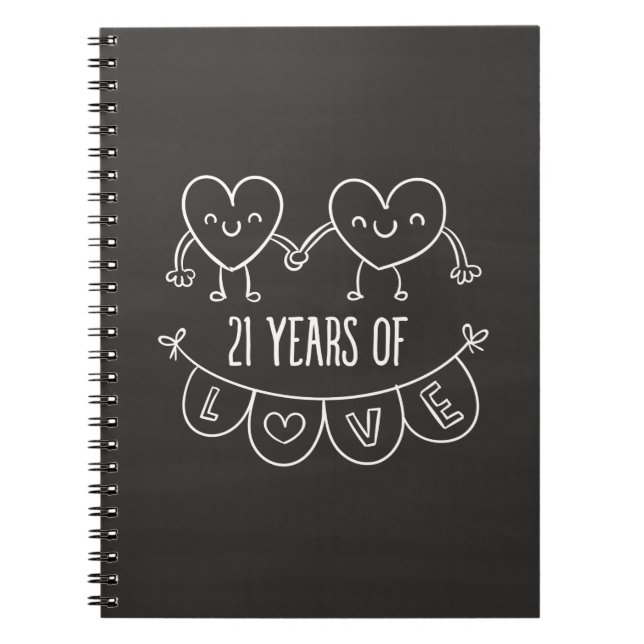 Carnet 21e Anniversary Poison Chalk Hearts (Devant)