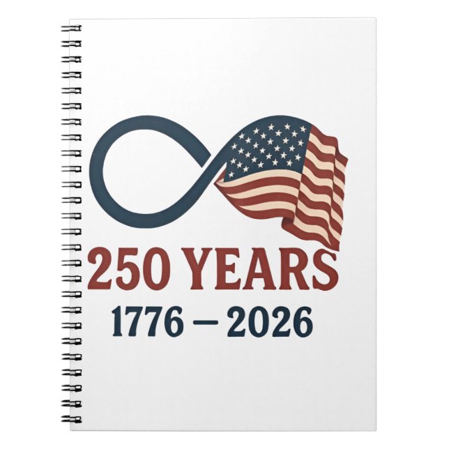 Carnet 250 Anniversaire 1776-2026 USA Patriotique (Devant)