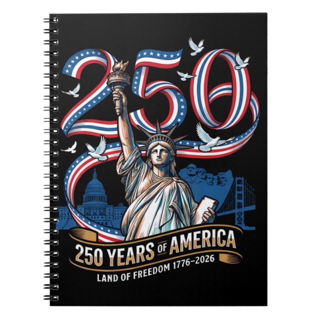 Carnet 250 Ans Anniversaire Amérique 1776 2026 (Devant)