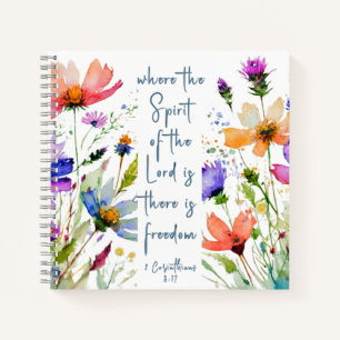Carnet 2 Corinthiens 3:17 Liberté Bible Verse