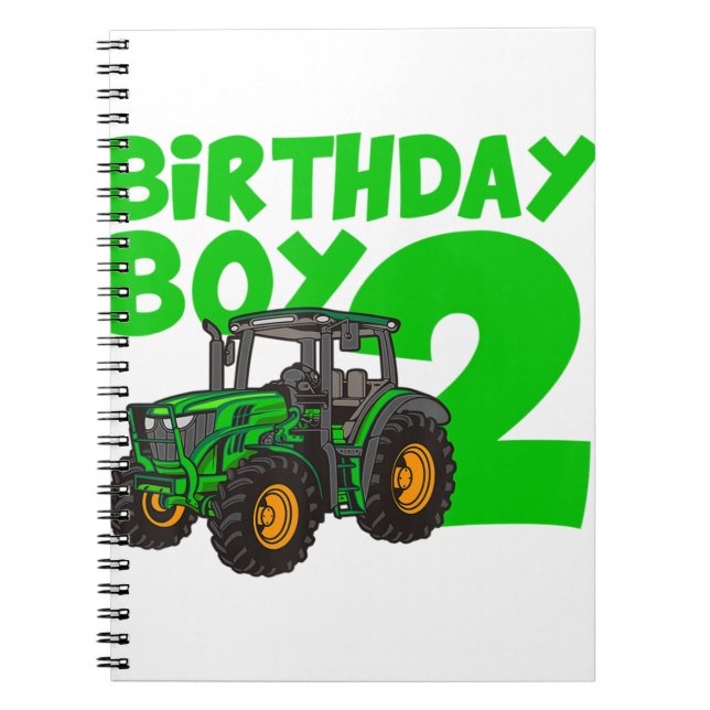 Carnet 2e anniversaire Boy Tractor Ferme 2 an Anniversair (Devant)