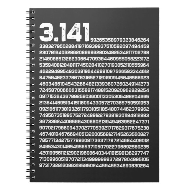 Carnet 3.14 Pi Day Math Irrational Number Pi (Devant)