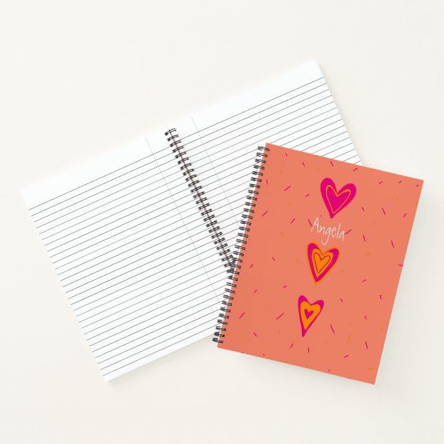 carnet 3 Coeurs personnalisable (Intérieur)