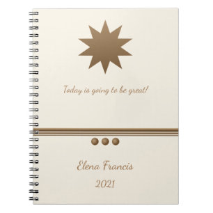 Carnet 3 Sphère Brossé Gold et Crème Professionnel