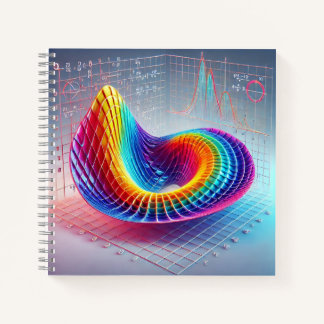 Carnet 3D Math Surface Book Cover Abstract Calculus
