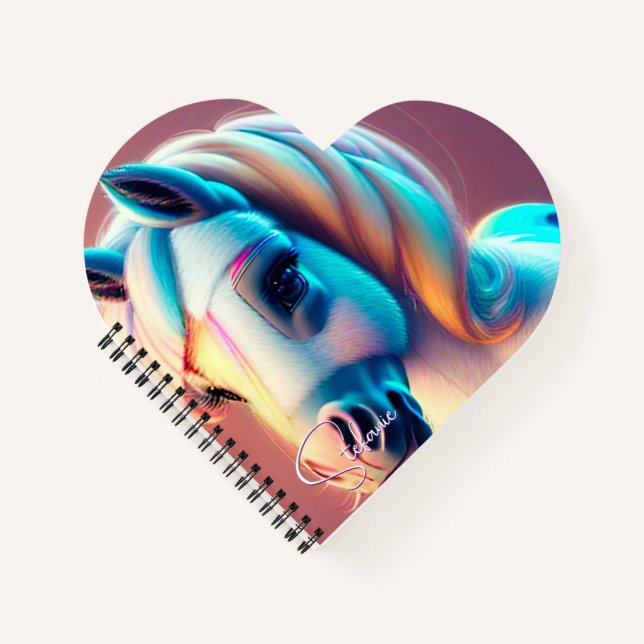 Carnet 3D Spirit Pony 3 Coeur (Devant)