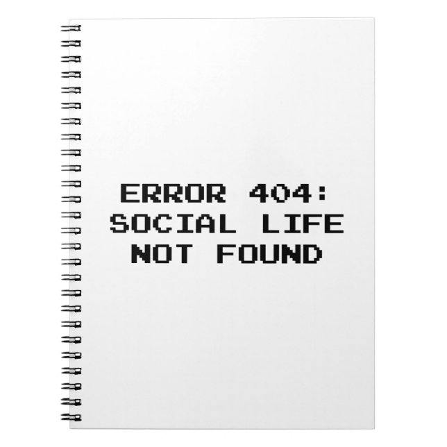 Carnet 404 Erreur : Vie sociale introuvable (Devant)