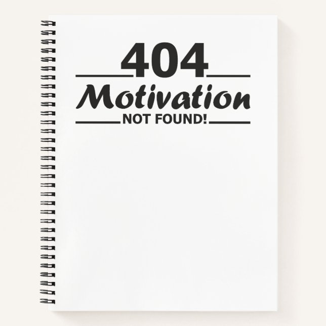Carnet 404. Motivation introuvable! (Devant)