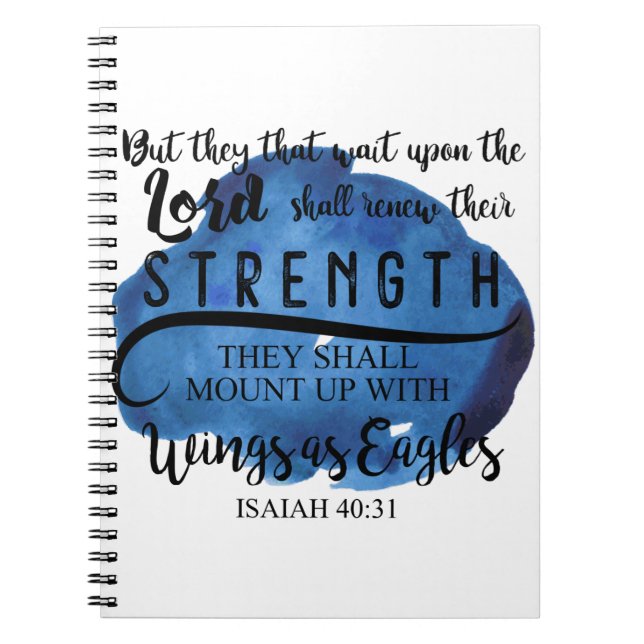 Carnet 40:31 KJV mais eux d'Isaïe cette attente sur le (Devant)