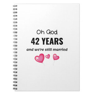 Carnet 42nd Wedding Anniversary Funny Gift for Him or Her