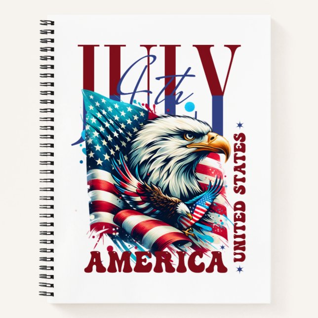 Carnet 4 juillet American Eagle Sublimation-61904 (Devant)