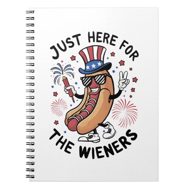 Carnet 4 juillet Wieners USA Drapeau américain Patriotiqu (Devant)