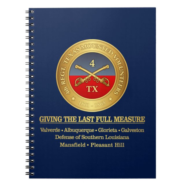 Carnet 4ème Texas Cavalry (distinctions honorifiques) (Devant)