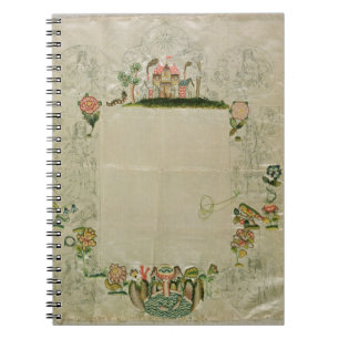 Carnet 53 : Cadre de miroir, broderie non finie dans
