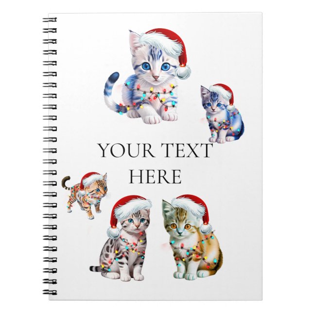 Carnet 5 chatons de Noël (Devant)