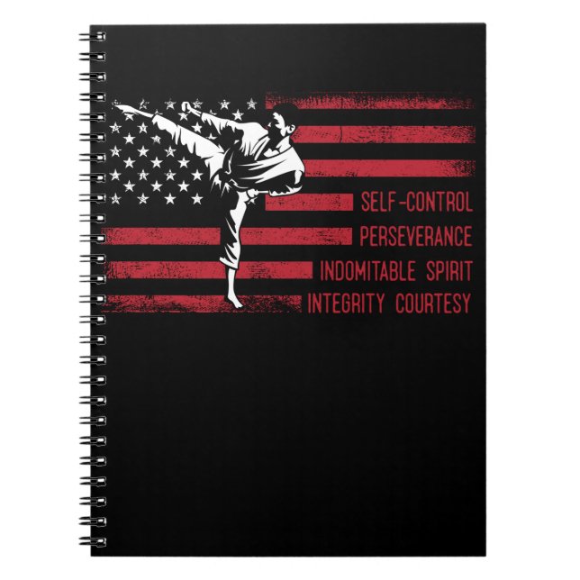 Carnet 5 Tenets American Taekwondo Combattre (Devant)