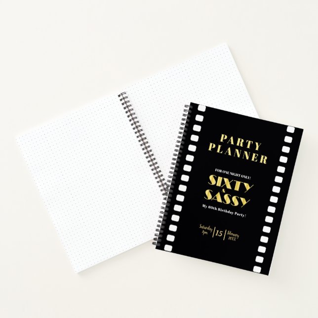 Carnet 60 & Sassy Black Gold Party Planner Roaring 20's (Intérieur)